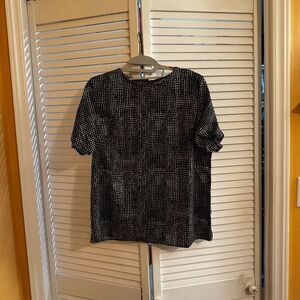 Women’s  Black and White Polka dot blouse size L